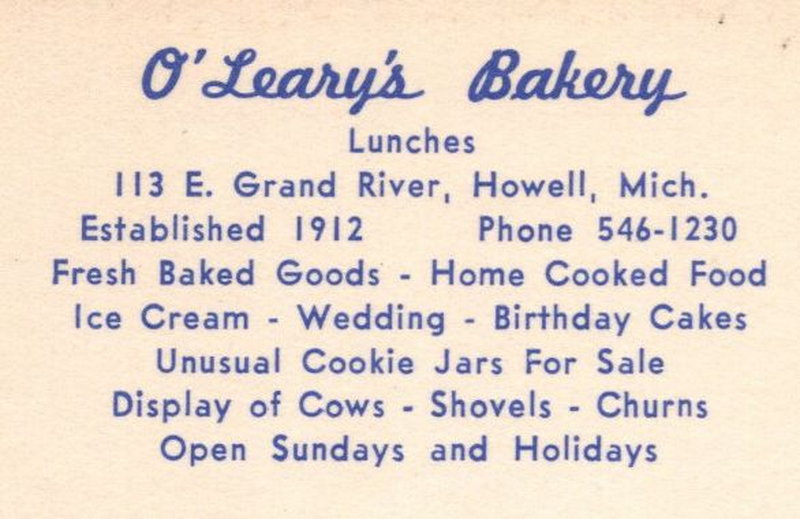 OLearys Bakery - Vintage Postcard (newer photo)